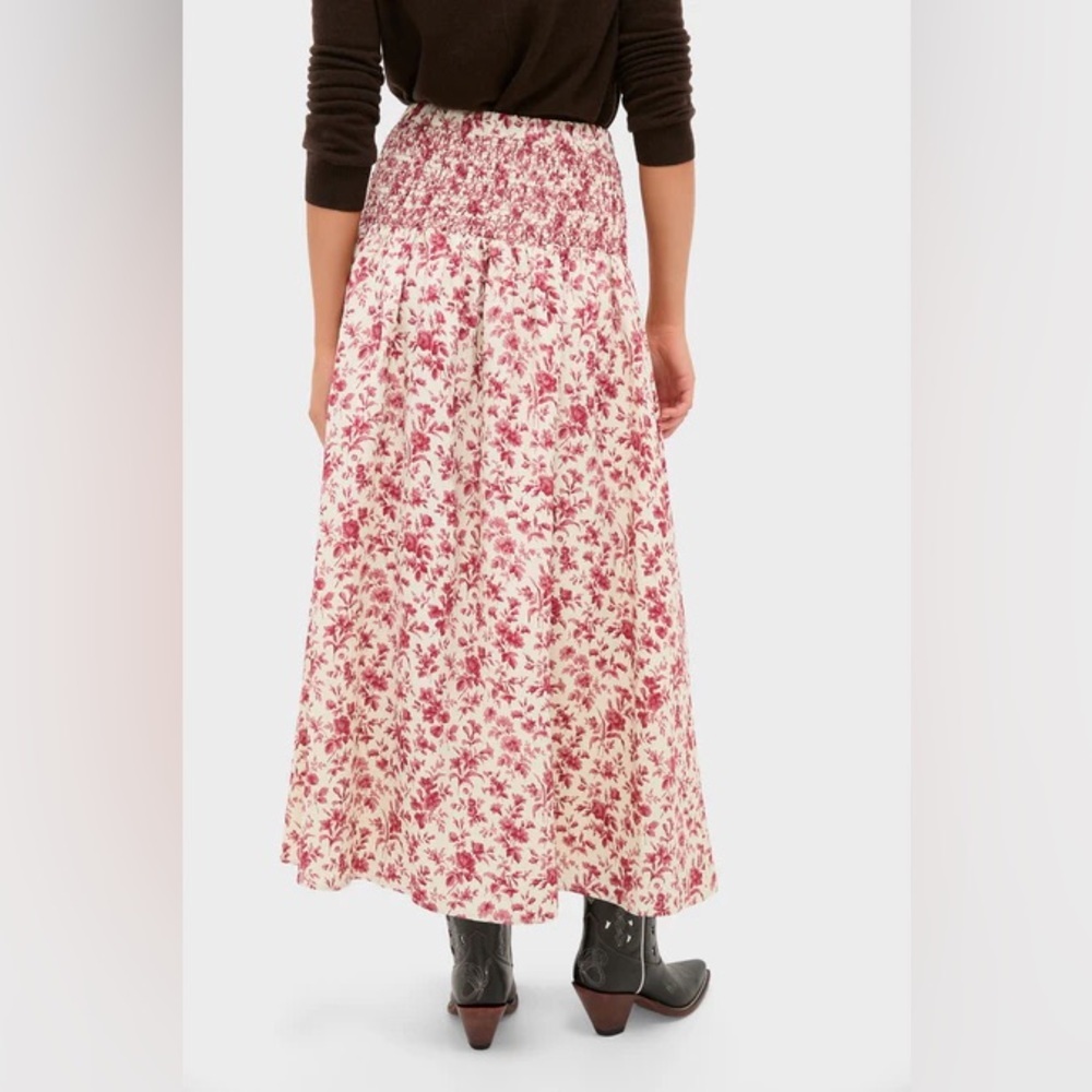 🆕 TUCKERNUCK Pomegranate Bloom Smocked Benson Skirt - Picture 4 of 6
